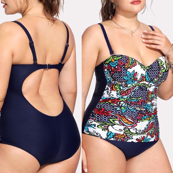 Other - 🆕➕Open back floral plus one piece swimsuit